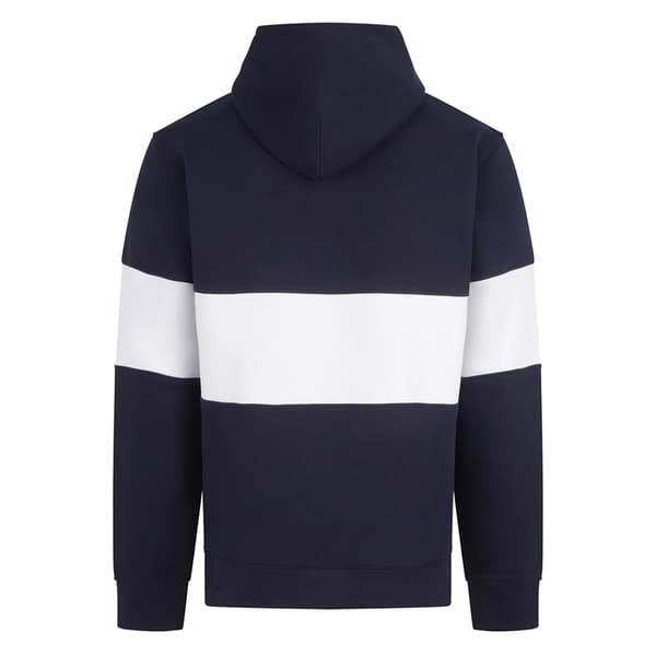 Front Row Unisex Vuxen Panelerad Tungvikts Hoodietröja S Marinblå/Vit Navy/White S