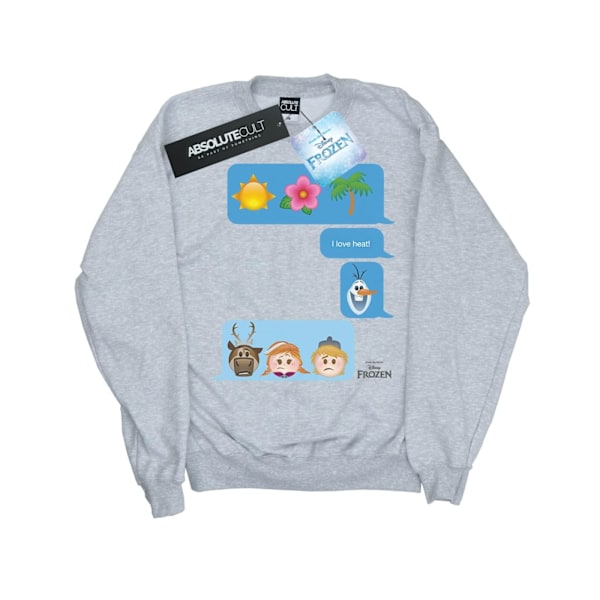 Disney Dam/Kvinnor Frozen I Love Heat Sweatshirt XXL Heather Heather Grey XXL