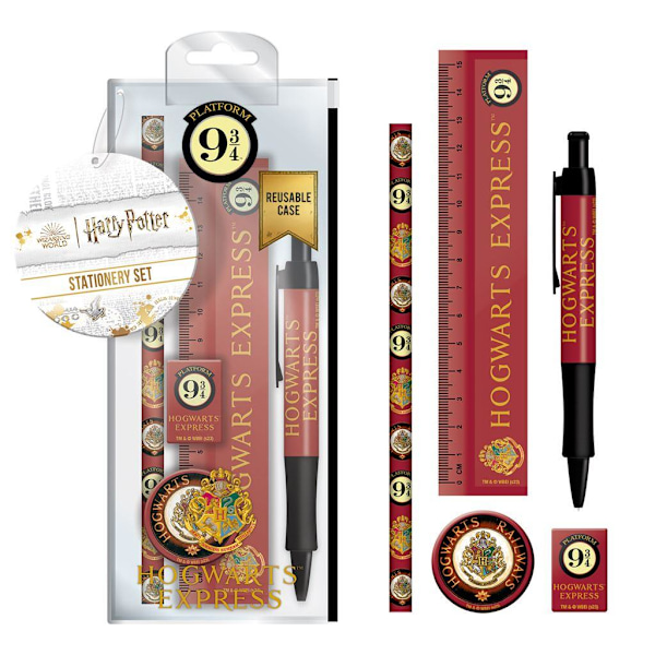 Harry Potter Platform 9 3/4 Brevpappersset (5-pack) One Size Red/Black One Size