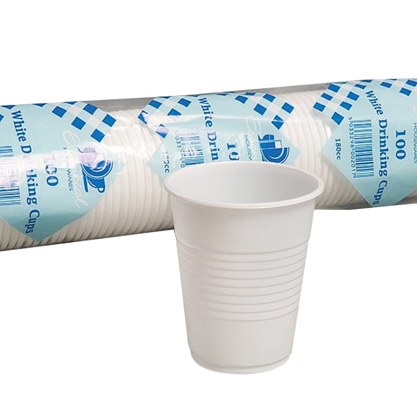 Essential Housewares 180 ml engångsmugg (förpackning om 100) En storlek White One Size