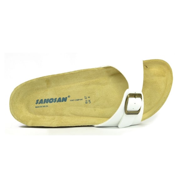 Sanosan Dam/Dam Malaga Sano Sandaler 7 UK Vit/Brun White/Brown 7 UK
