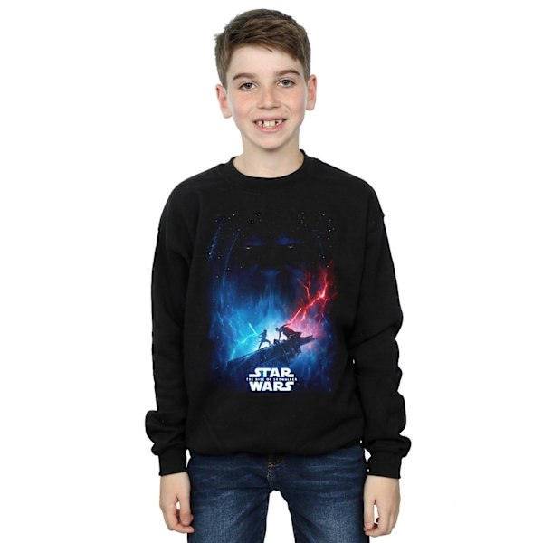 Star Wars Boys The Rise Of Skywalker Film Affisch Sweatshirt 7- Black 7-8 Years