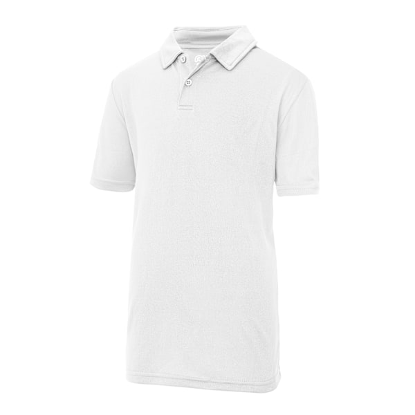 AWDis Just Cool Kids Unisex Sports Polo Plain Shirt 7-8 år A Arctic White 7-8 Years
