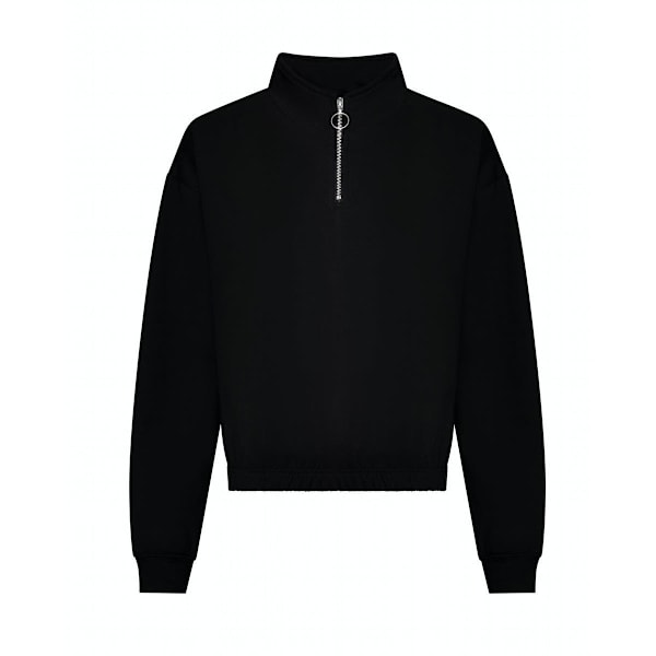 Awdis Croppad Sweatshirt för Dam/Kvinnor M Djup Svart Deep Black M