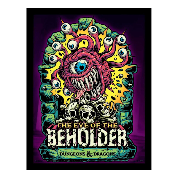 Dungeons & Dragons Beholder Tryck 40cm x 30cm Flerfärgad Multicoloured 40cm x 30cm