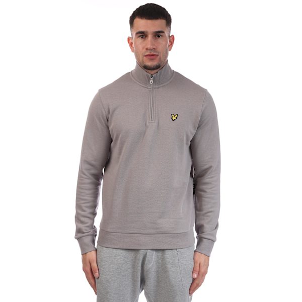 Lyle & Scott Herr Loopback Quarter Zip Tröja L Ljusgrå Light Grey L