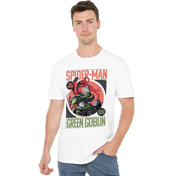 Spider-Man Herr T-Shirt Vs Green Goblin XL Vit White XL