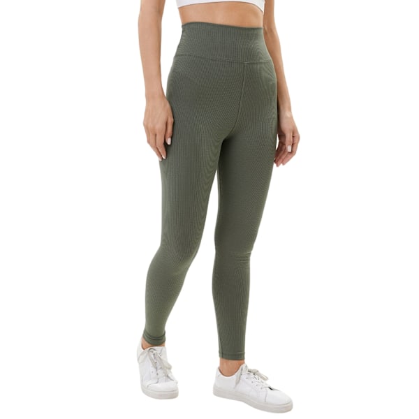 Lookus Dam/Kvinnor Zelal Ribbade Leggings M Forest Green Forest Green M