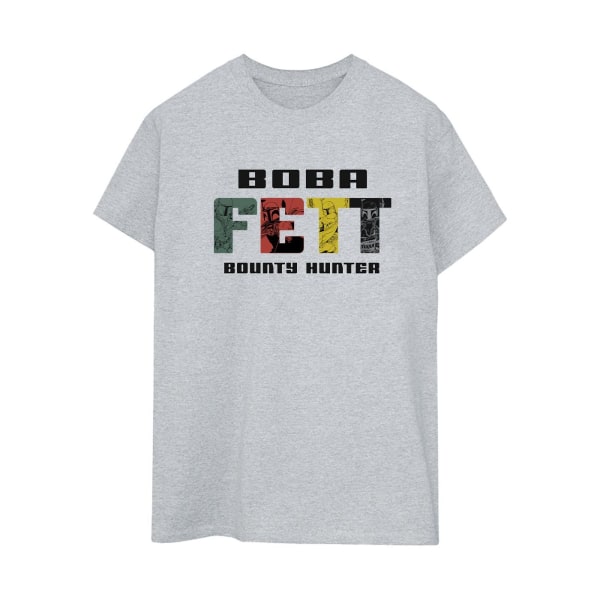 Star Wars Dam/Ladies Boba Fett Character Logo Cotton Boyfrie Sports Grey L