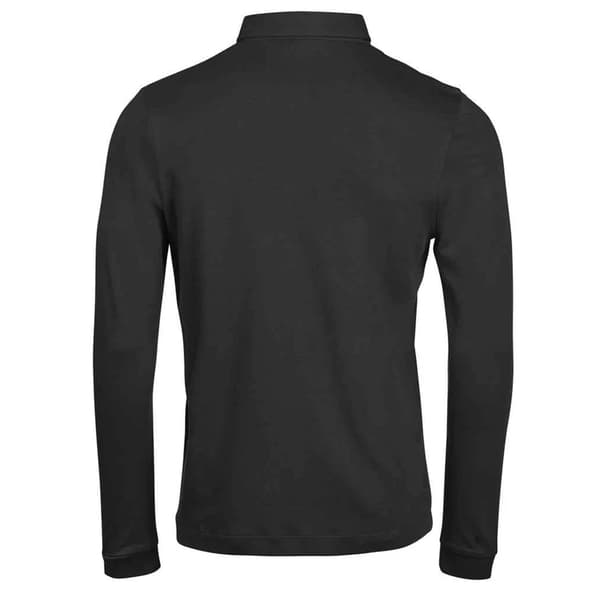 Tee Jays Herr Pima Bomull Långärmad Pikétröja S Svart Black S
