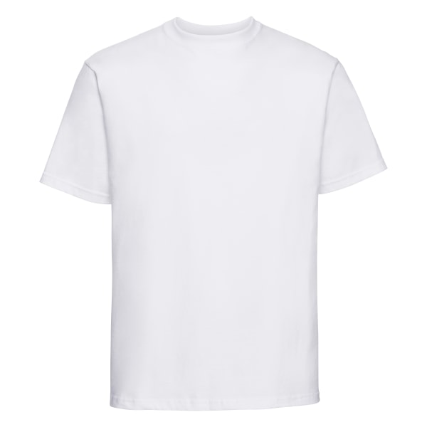 Russell Europe Classic Heavyweight Ringspun T-shirt med kort ärm för män White S