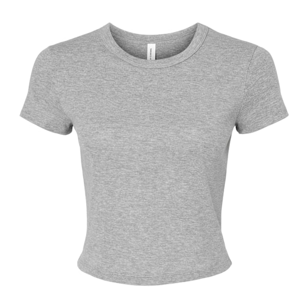 Bella + Canvas Dam/Damer Heather Micro-Rib Crop Top XXL Ath Athletic Grey XXL