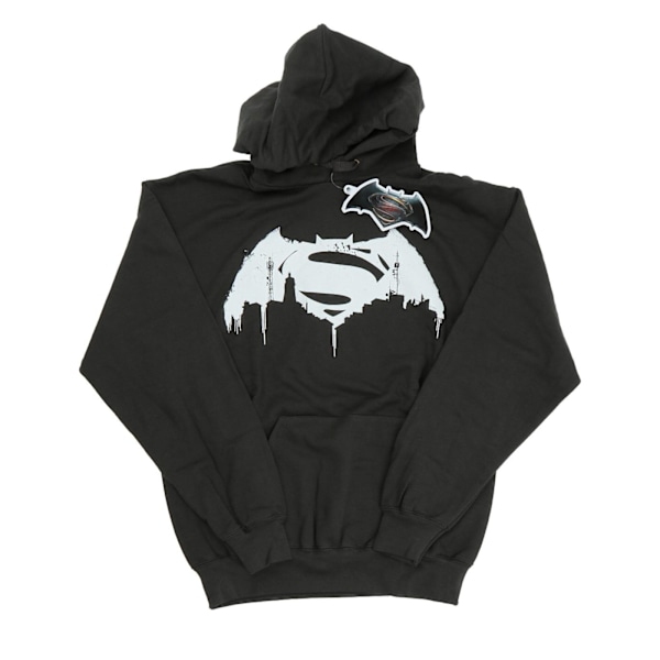 DC Comics Herr Batman v Superman Beaten Logo Hoodie M Light Gra Light Graphite M