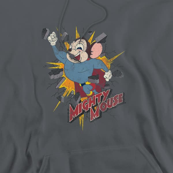 Mighty Mouse Herr Break Through Hoodie M Kolgrå Charcoal M