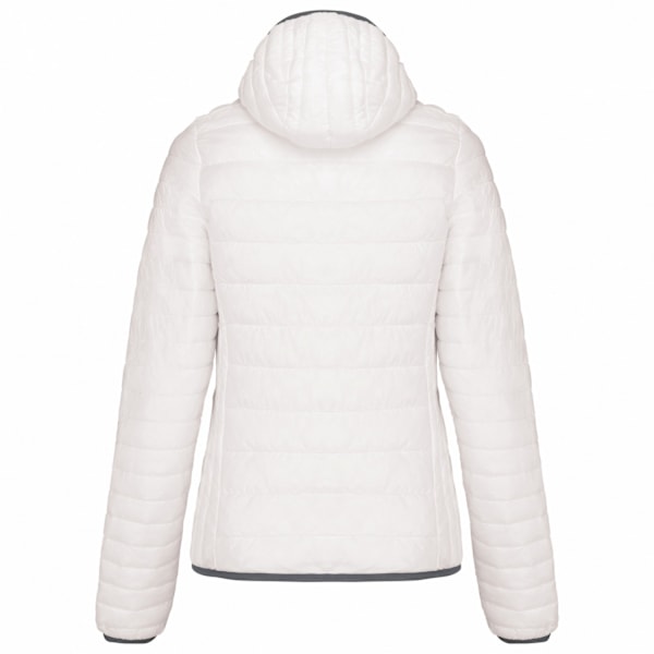 Kariban Dam/Dam Lightweight Hooded Padded Jacket 8 UK Whi White 8 UK