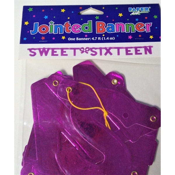 Creative Converting Sweet Sixteen Banner En Storlek Djup Rosa Deep Pink One Size
