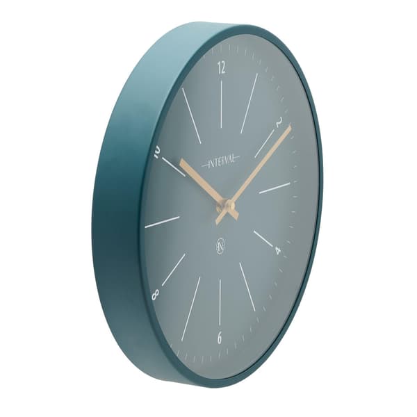Intervall Metall Väggklocka 32cm - Smaragdgrön One Size Smaragdgrön Emerald One Size