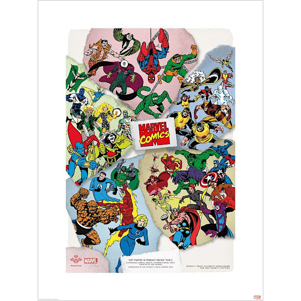 Marvel Comics Torn Heroes Awards Show Print 80cm x 60cm Multico Multicoloured 80cm x 60cm