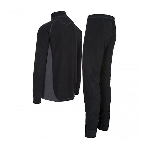 Trespass Unisex Thriller Termisk Topp och Byxa Set XS Svart Black XS