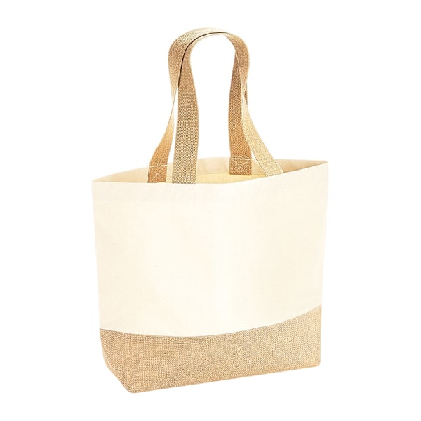 Westford Mill Jute Base Canvas Tote One Size Natural Natural One Size