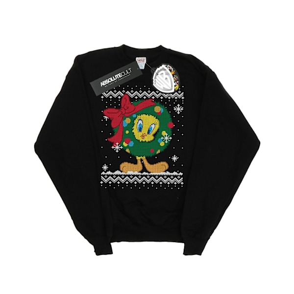 Looney Tunes Girls Tweety Pie Jul Fair Isle Sweatshirt 5-6 år Black 5-6 Years