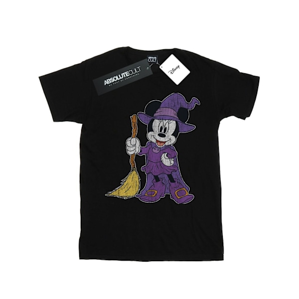 Disney Girls Minnie Mouse Häxkostym Bomull T-shirt 7-8 år Black 7-8 Years