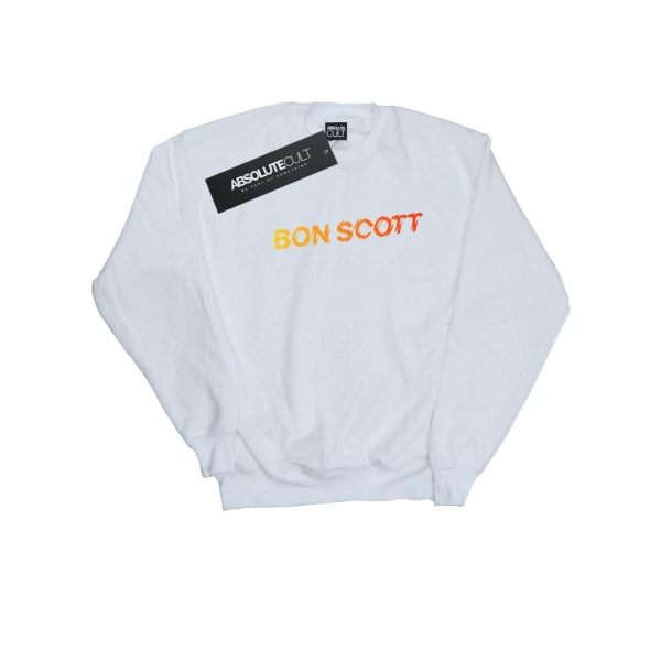 Bon Scott Herr Shattered Logo Sweatshirt 4XL Vit White 4XL