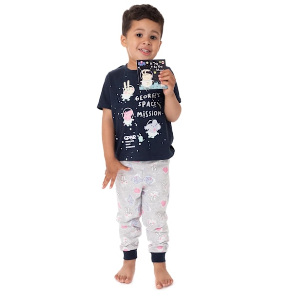 Greta Gris Pojk Pyjamas Set 18-24 Månader Marinblå Navy 18-24 Months