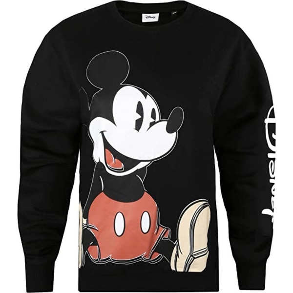 Disney Mickey Mouse sittande tröja för dam/dam M Svart/Wh Black/White/Red M