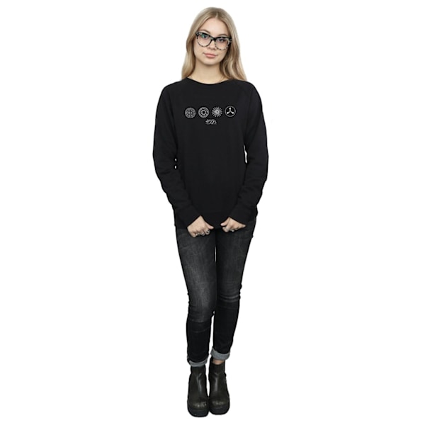 Fantastiska vidunder Kvinnor/Damer Cirkulära ikoner Sweatshirt XXL Svart Black XXL