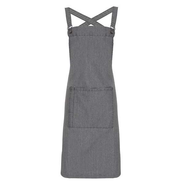 Premier Cross Back Barista Haklappsförkläde One Size Grå Denim Grey Denim One Size