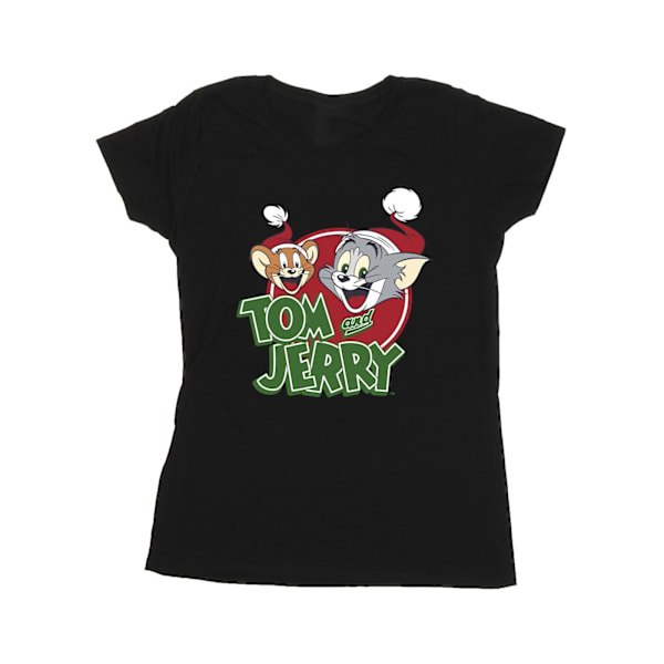 Tom och Jerry Dam/Dam Julhatt Logo Bomull T-shirt X Black XXL