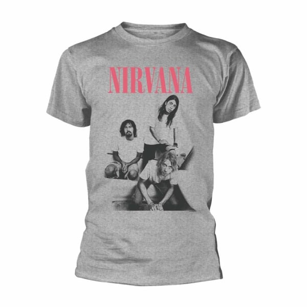 Nirvana Unisex T-shirt för vuxna badrumsfotografi M Grå Grey M