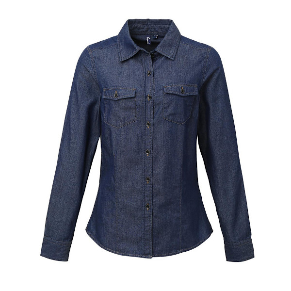 Premier Dam/Dam Stitch Shirt M Indigo Denim Indigo Denim M