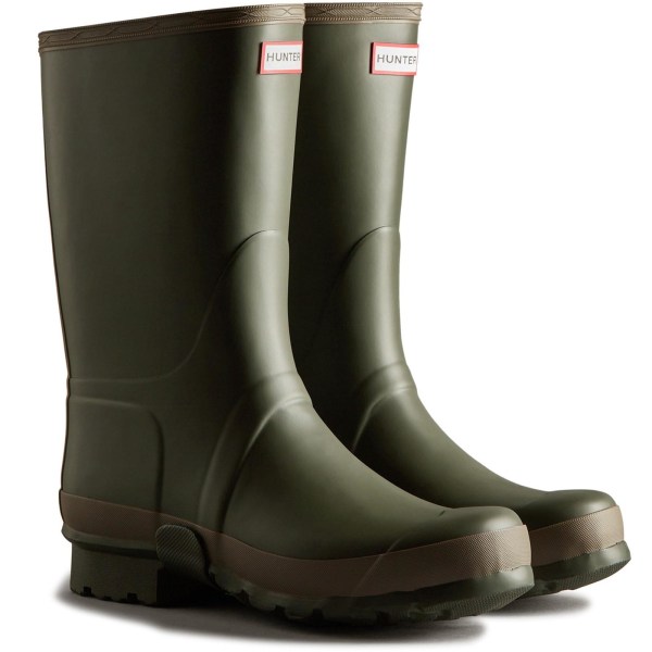 Hunter Mens Gardener Waterproof Wellington Boots 11 UK Dark Oli Dark Olive/Clay 11 UK
