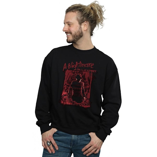 A Nightmare On Elm Street Herr Freddy Silhouette Sweatshirt S B Black S