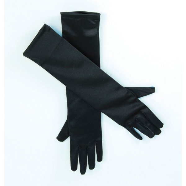 Bristol Novelty Dam/Dam Satin Feel Långa handskar (1 par) O Black One Size