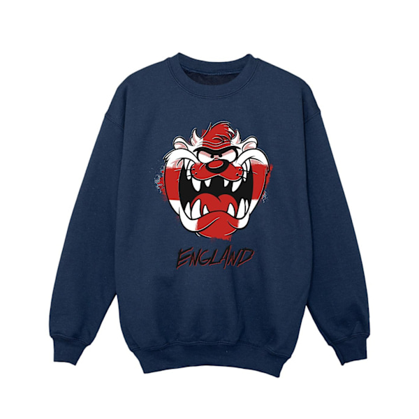 Looney Tunes Girls Taz England Face Sweatshirt 3-4 år Marinblå B Navy Blue 3-4 Years