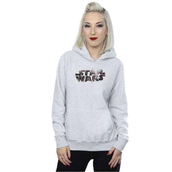 Star Wars Dam/Kvinnor The Last Jedi Spray Logo Hoodie M Heath Heather Grey M