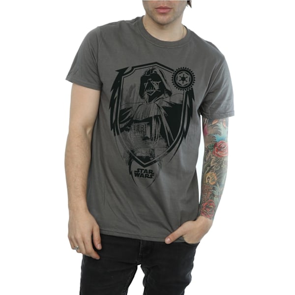 Star Wars Darth Vader Shield T-shirt XL Charcoal - Herr Charcoal XL
