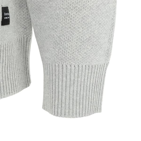 Firetrap Herr Stickad Bomull Tröja med Rund Hals L Ljusgrå Light Grey L