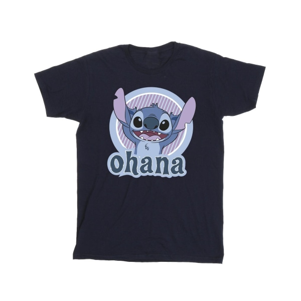 Disney Boys Lilo And Stitch Ohana Circle T-Shirt 12-13 år Na Navy Blue 12-13 Years