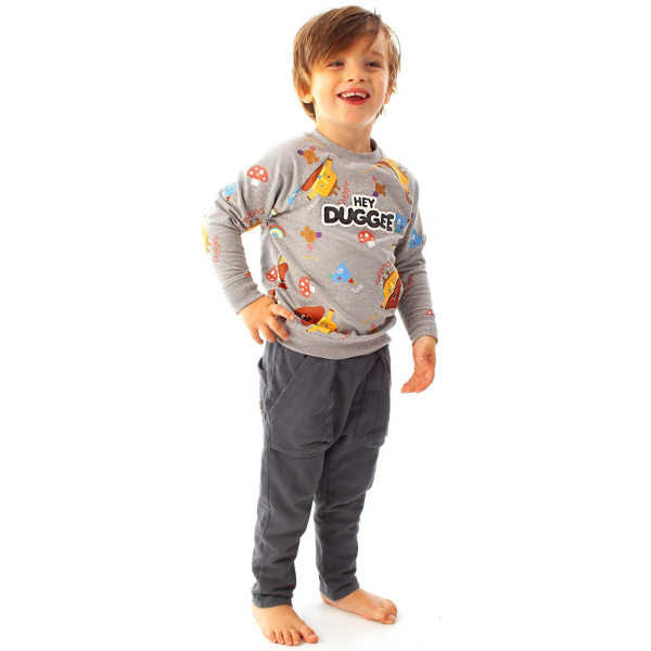 Hey Duggee Boys Squirrel Club långärmad tröja 18-24 månader Grey/Multicoloured 18-24 Months