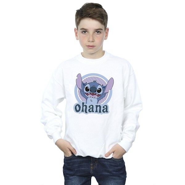 Disney Boys Lilo And Stitch Ohana Circle Sweatshirt 3-4 år W White 3-4 Years