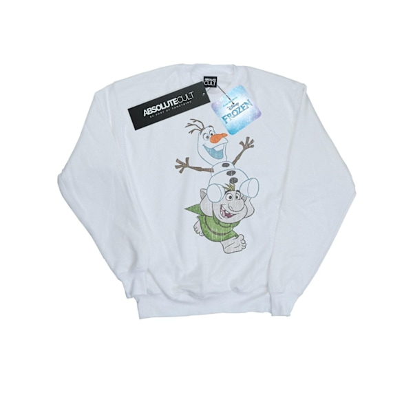 Disney Herr Frozen Olaf Och Troll Sweatshirt 4XL Vit White 4XL