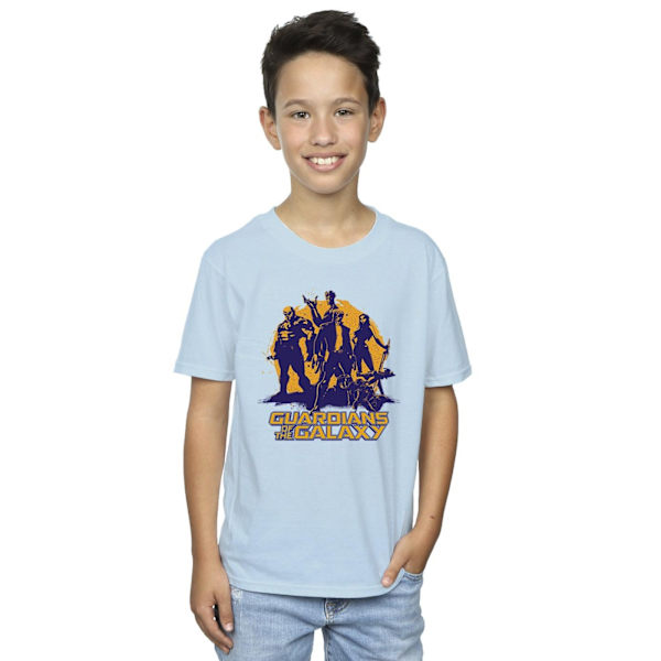 Guardians Of The Galaxy Boys Sunset Guardians T-Shirt 7-8 år Baby Blue 7-8 Years