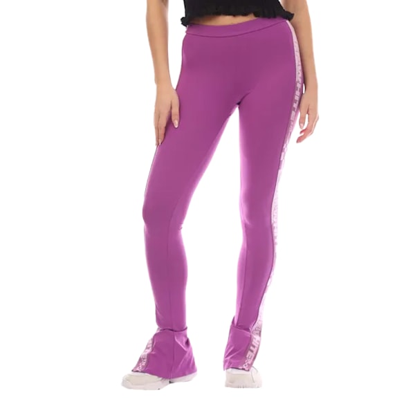 Off White Dam/Kvinnor Split Logo Leggings 8 UK Rosa Pink 8 UK