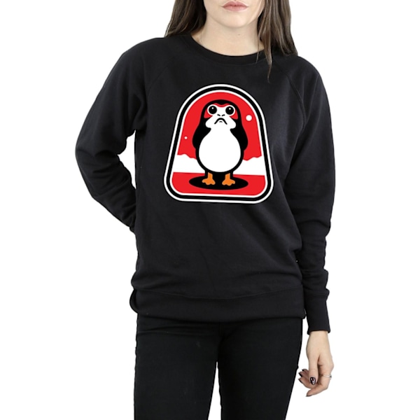 Star Wars Dam/Damer The Last Jedi Porgs Badge Sweatshirt L Black L