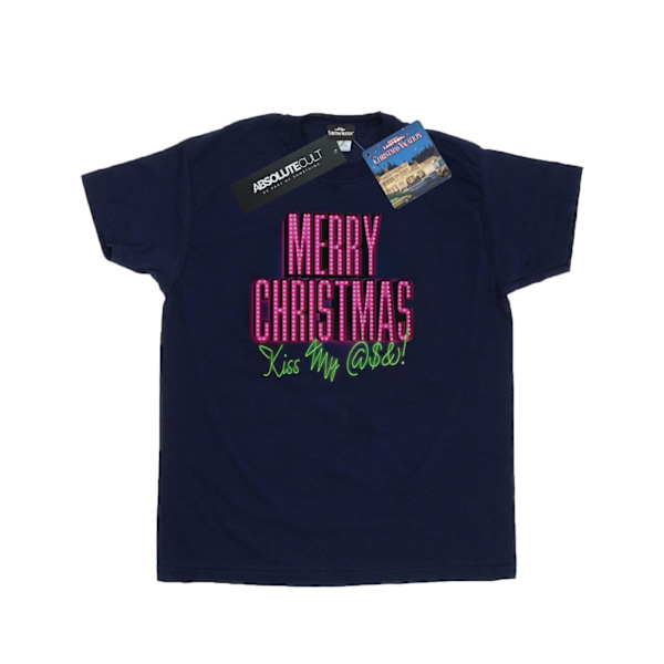 National Lampoon's Christmas Vacation Herr Kiss My Ass T-shirt Navy Blue XXL