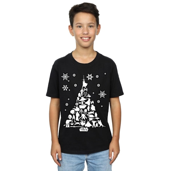 Star Wars Julgran T-shirt för pojkar 5-6 år Svart Black 5-6 Years